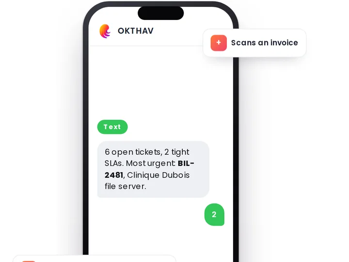 OKTHAV answering by text with the company’s real numbers