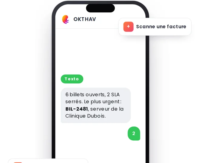 OKTHAV répond par texto avec les chiffres réels de l’entreprise