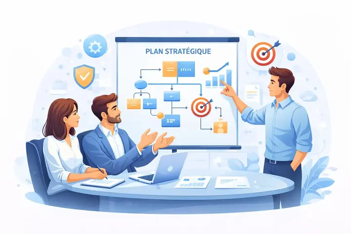 Présentation d’un plan de services à deux dirigeants de PME
