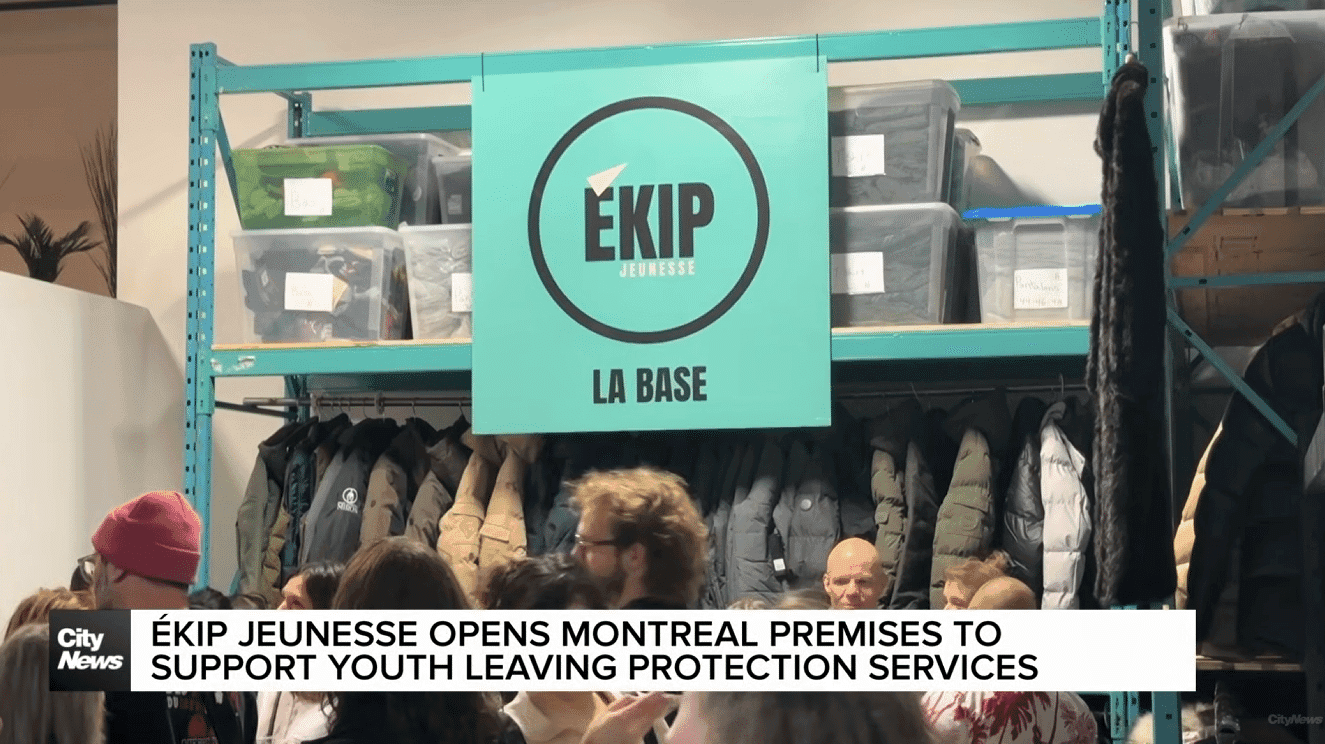 News coverage of the opening of La Base, the Ékip Jeunesse hub