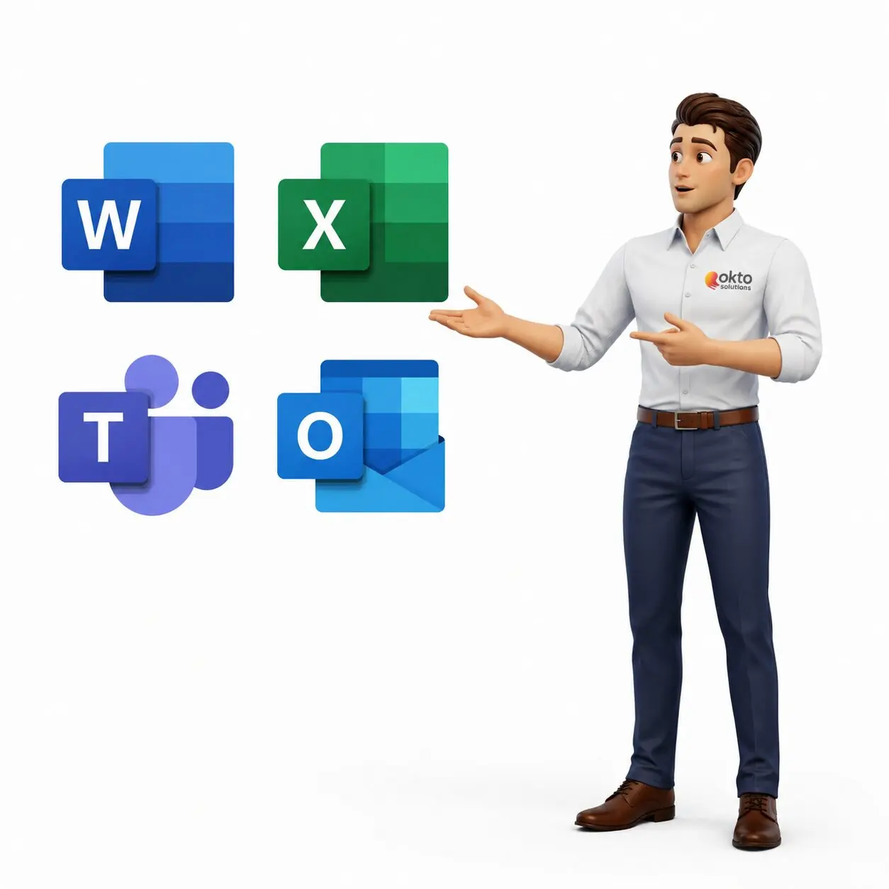 Applications Microsoft 365 utilisées par Copilot : Word, Excel, Teams et Outlook