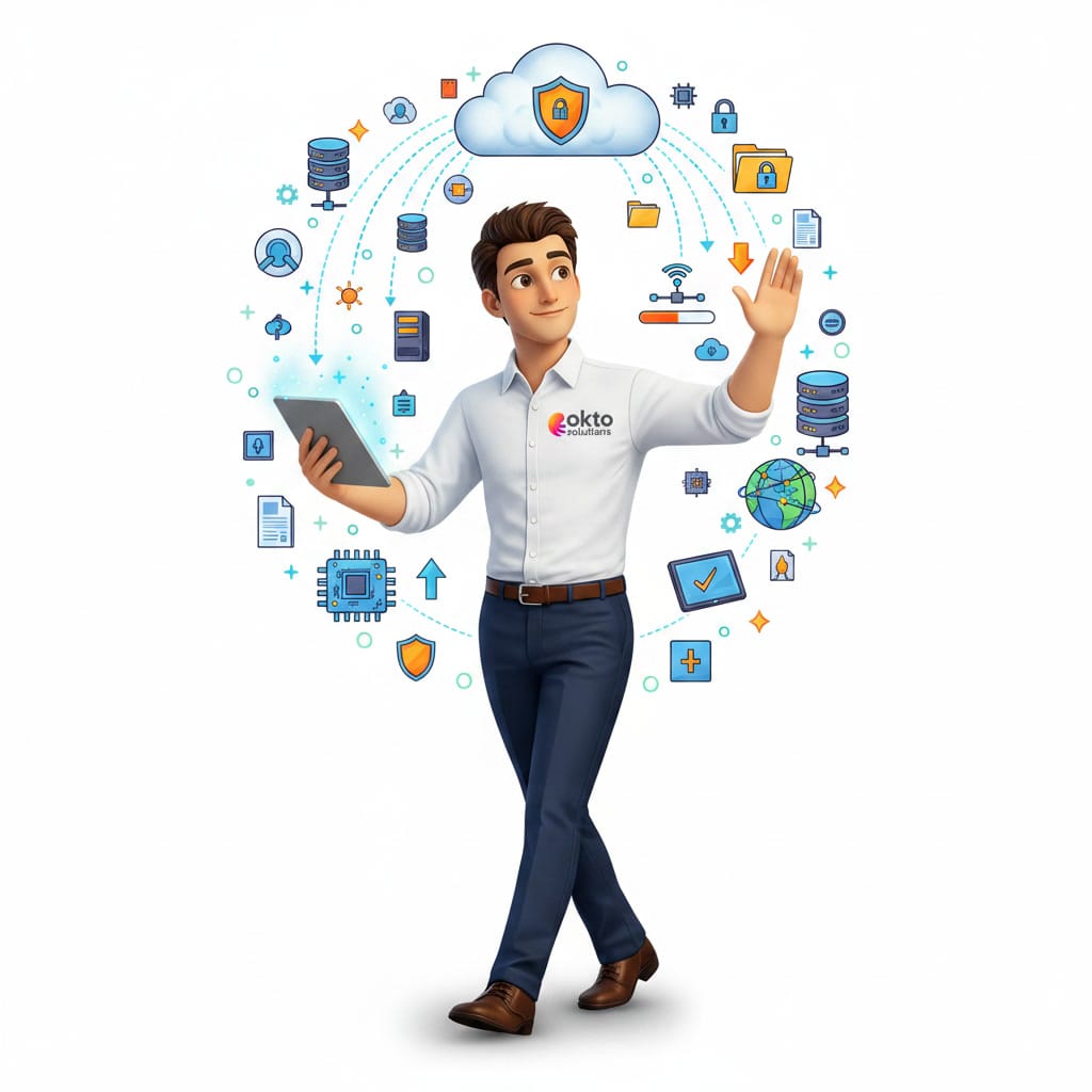 Secure copy of a client’s data to the cloud from a tablet
