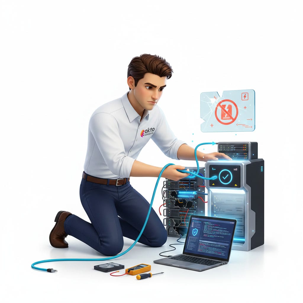 Server recovery and restore during a backup and disaster recovery mandate