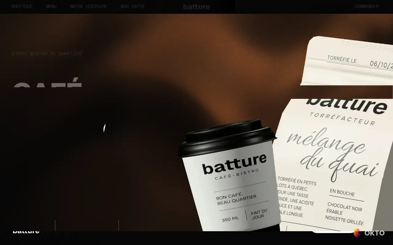 Accueil du site de démonstration Café Batture, café-bistro de quartier