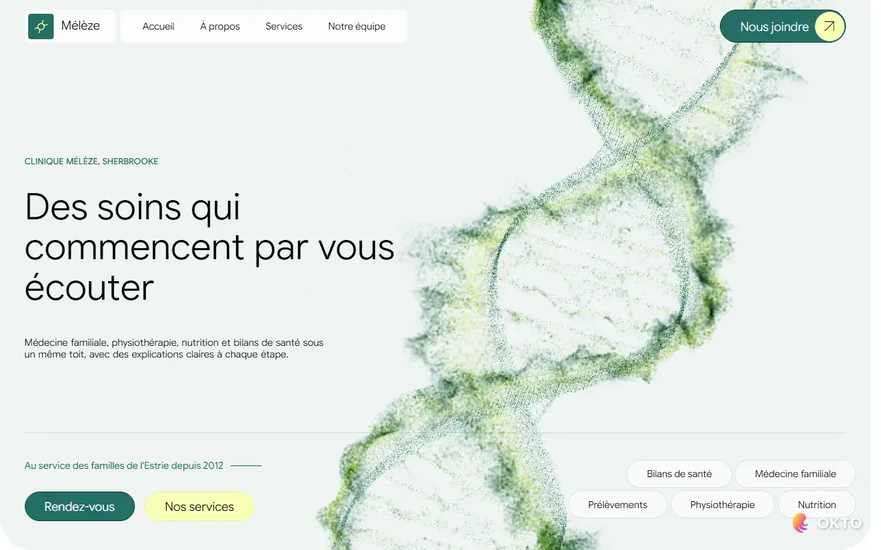 Accueil du site de démonstration Clinique Mélèze, clinique de santé privée
