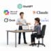 Conseiller OKTO Solutions aidant une cliente à choisir parmi ChatGPT, Microsoft Copilot, Claude, Grok et Gemini
