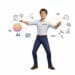 Schéma d'un cerveau d'intelligence artificielle qui traite courriels, calendriers et documents pour faire gagner du temps