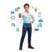 Conseiller OKTO Solutions activant un réseau de flux de travail automatisés reliant courriels, documents et robots logiciels