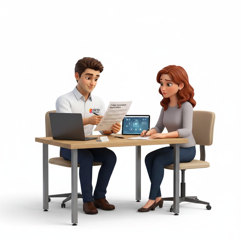Helping a worried client fill out a cyber insurance claim form